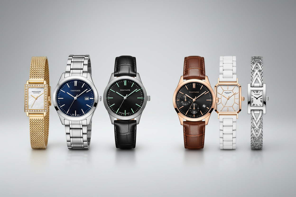 Stylish wrist watches collection for men and women with modern designs