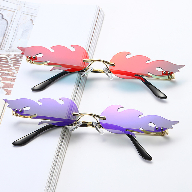 Flame Metallic Sunglasses for Women – Stylish Retro UV Protection Shades